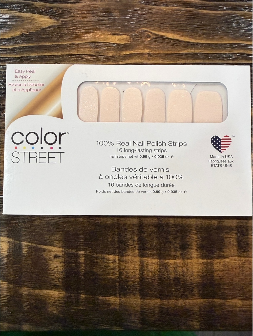 Color Street Nail Polish Strips - Let's Pink Up | Soft Sheer Pink Shimmer - Picture 1 of 2